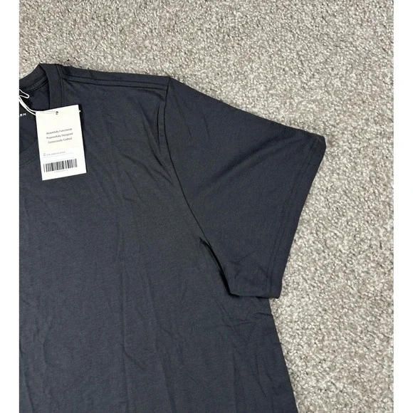 Everlane Uniform Shirt Mens Extra Large Gray Solid Crewneck Cotton Tee Made USA‎ - Picture 3 of 9